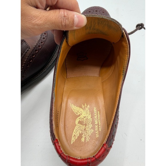 Mark McNairy Wingtip Brogue Brown Red 9154TD Mens Size 12 Pre-Owned No Box main image 4
